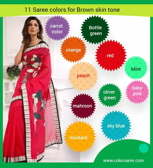 Which color of silk saree is suitable for dark skin? - Quora