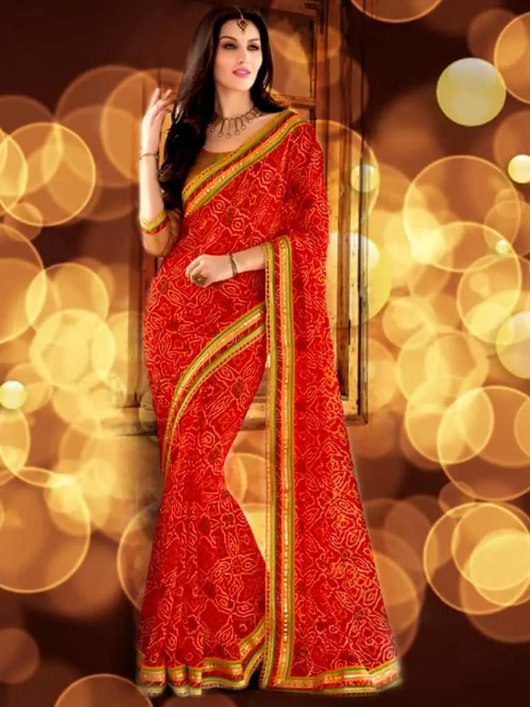 Stylish Red Bridal Saree