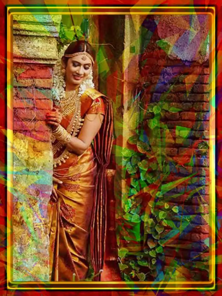 Golden Wedding Saree