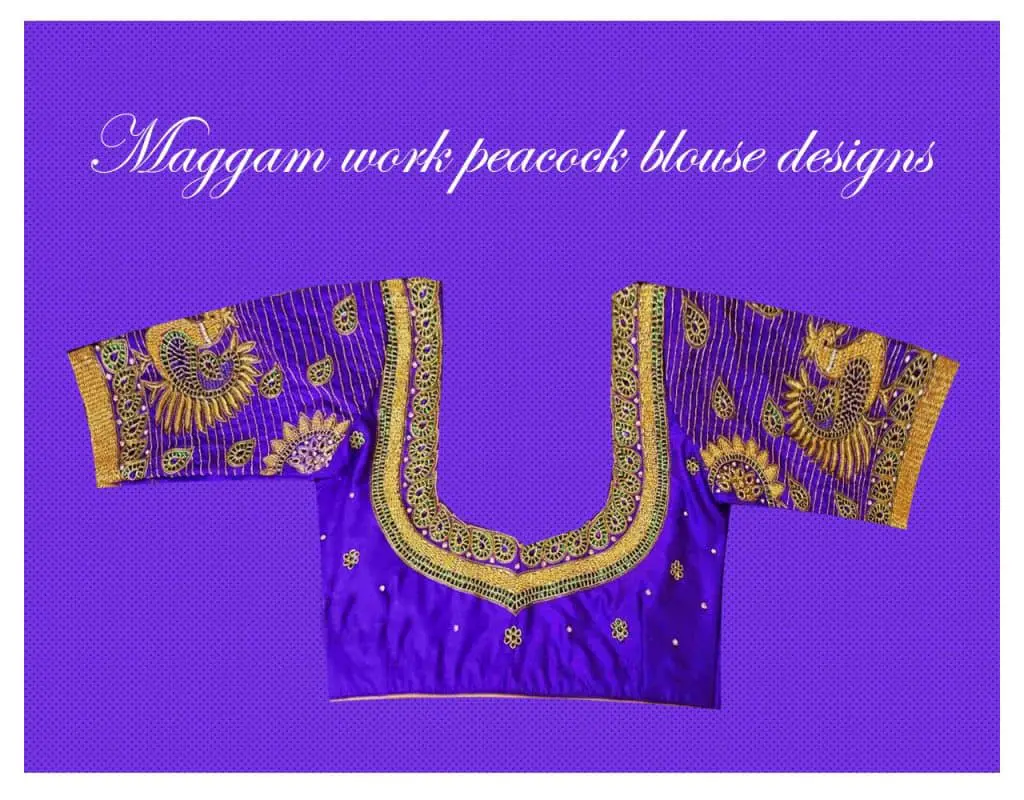 Peacock Maggam Peacock Aari Work Blouse Designs - Maggam work blouse ...