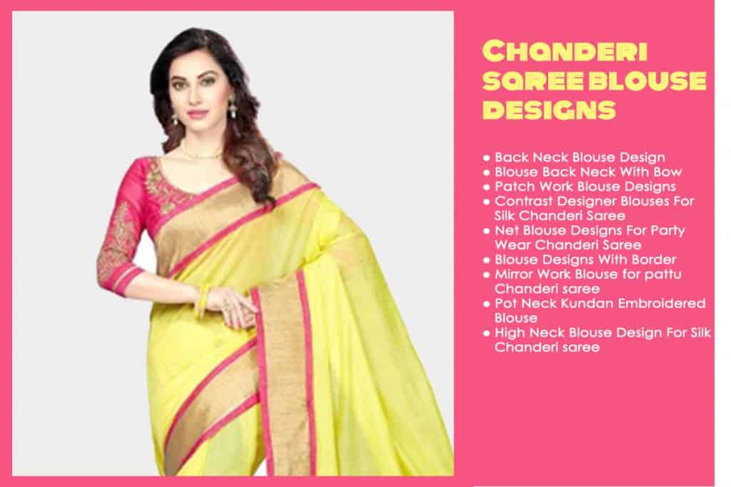Chanderi saree blouse designs