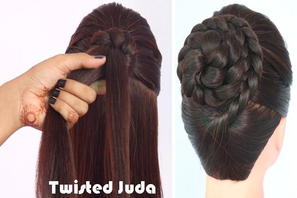 Hairstyle Juda Party Wear - Persoalan x