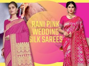 Rani pink wedding silk saree